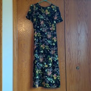 Floral Calf Length Dress